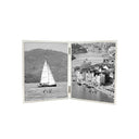 Personalised Stainess Steel Hinged double Photo Frame