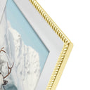 Gold Plated Rope-Style Textured Detailing Photo Frame with mat board