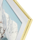 Gold Plated Rope-Style Textured Detailing Photo Frame with mat board
