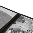Personalised Stainess Steel Hinged double Photo Frame