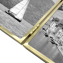 Personalised Stainess Steel Hinged double Photo Frame