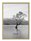 Gold Plated Rope-Style Textured Detailing Photo Frame