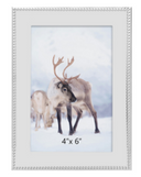 Silver Beaded-Style Detailing Photo Frame
